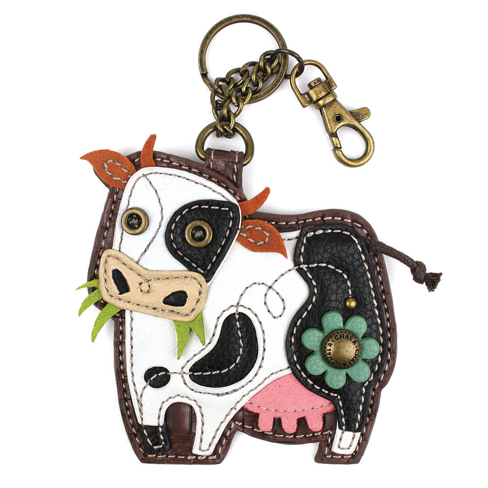 Chala Decorative Purse Charm, Key fob, Coin Purse - Cow