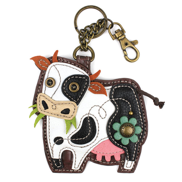 Chala Decorative Purse Charm, Key fob, Coin Purse - Cow