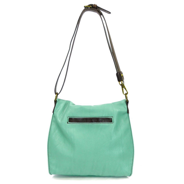 Chala Charming Crossbody Bag Pleather Metal SEA TURTLE Teal Green Convertible