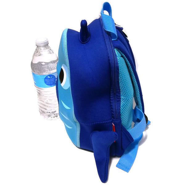 Jack & Friends Neoprene Kids Backpack/Lunch Kid's Lunch Bag for Preschool | Boy's Backpack (Shark- Small)