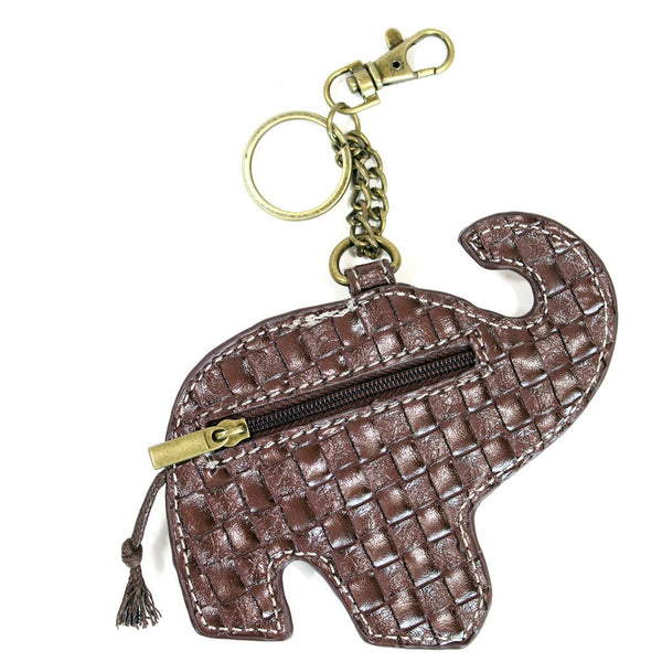 Chala Coin Purse / Detachable Key-chain - Pink Elephant in faux leather-