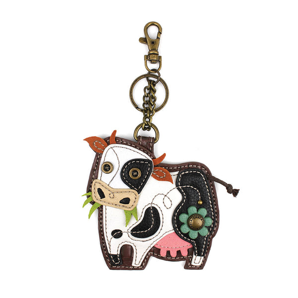 Chala Decorative Purse Charm, Key fob, Coin Purse - Cow