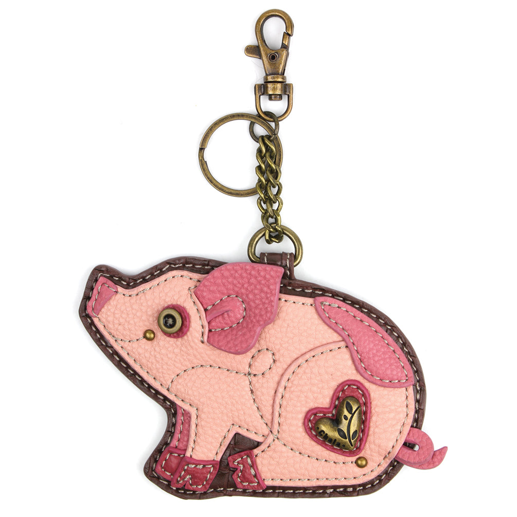 Chala Decorative Purse Charm, Key fob, coin purse - (Pig)