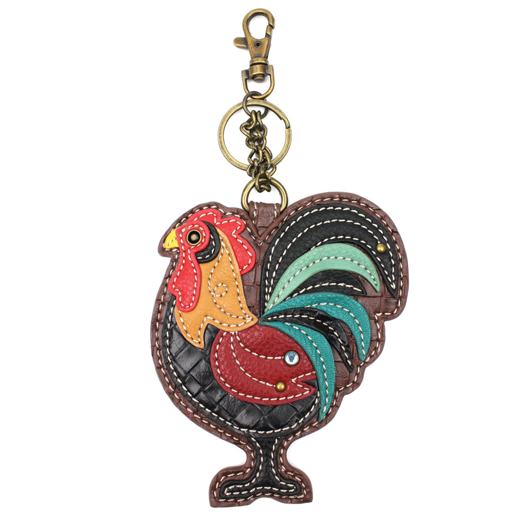 Chala Decorative Purse Charm, Key fob, coin purse - (Rooster)