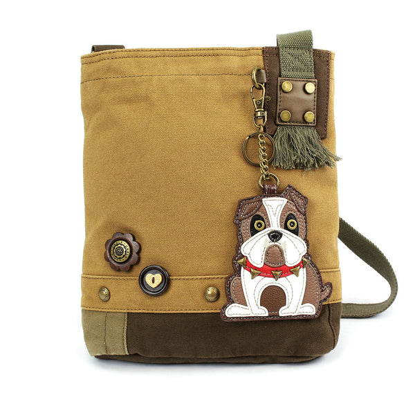 Chala Patch Crossbody Bag+Coin Purse (Bull Dog) - Animal-Bags.com