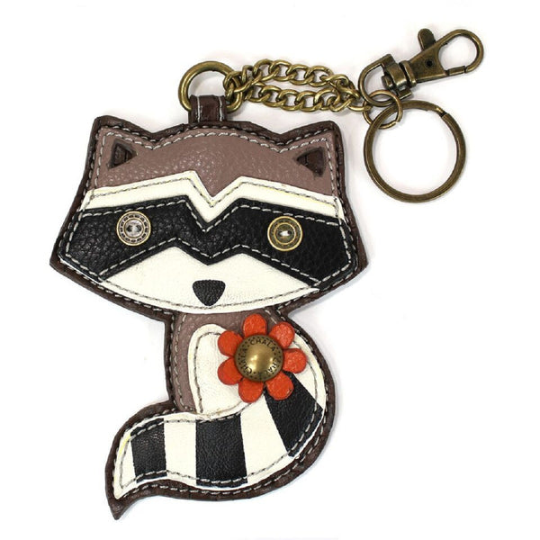Chala Patch Crossbody Bag + Detachable Key fob Bundle (Raccoon) - Animal-Bags.com